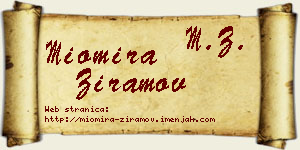 Miomira Ziramov vizit kartica
